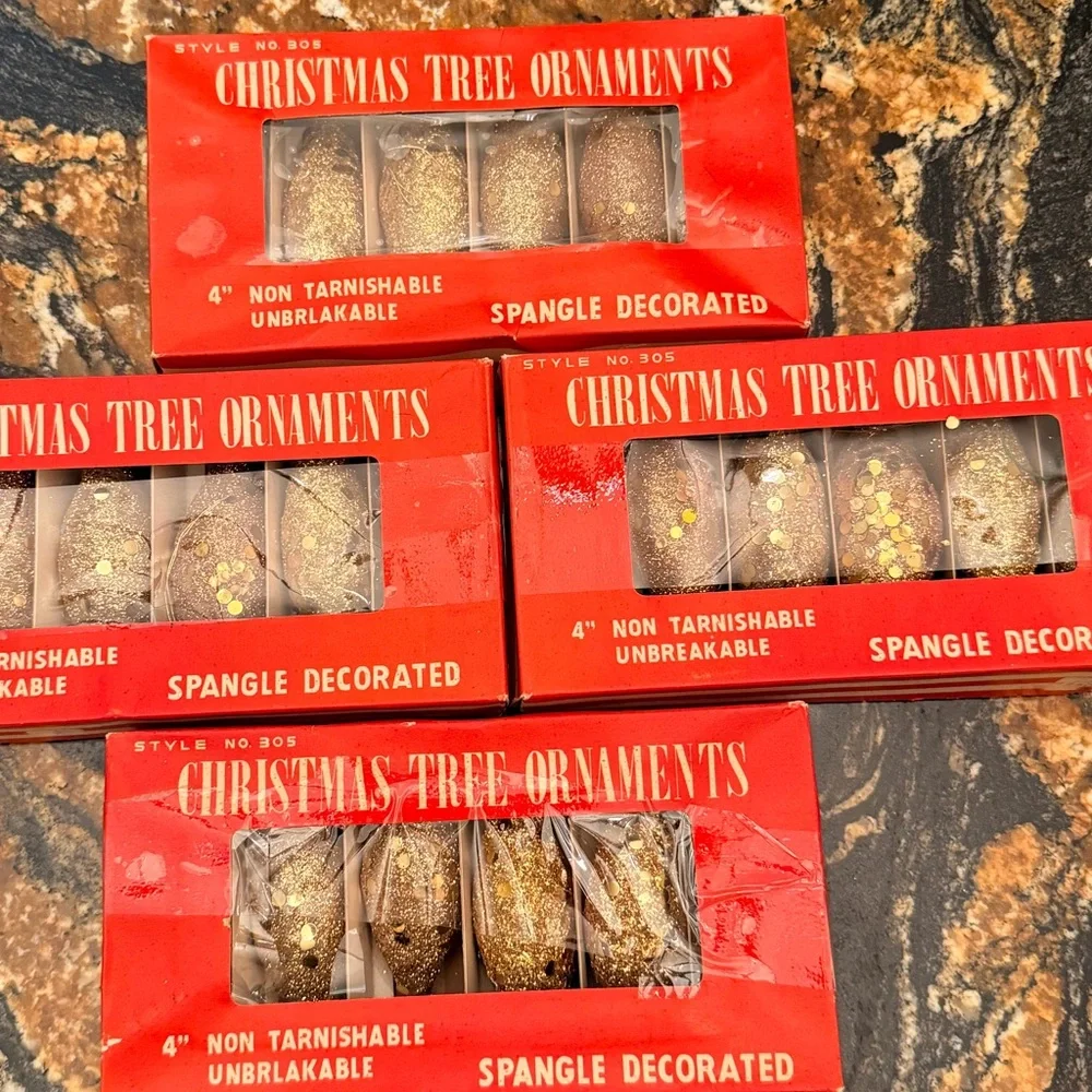 Vintage Christmas Ornaments from Spot-Lite Made in Japan 4 boxes